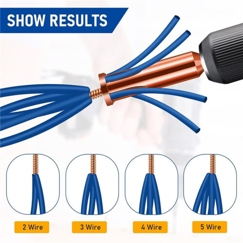 2X Universal Wire Twisting Tool Cable Stripper & Wire Twisting Tool for Stripping & Twisting Cables, Driven By Drill 2