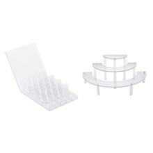 20 Girds Acrylic Makeup Organizer Nail Art Storage Box & Transparent Removable Acrylic Cake Display Stand