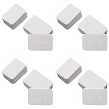 200PCS Small Blank Paper Ear Studs Earring Display Cards Price Label Tag Jewelry Cards Holder, 3.5 x 2.5cm (White)