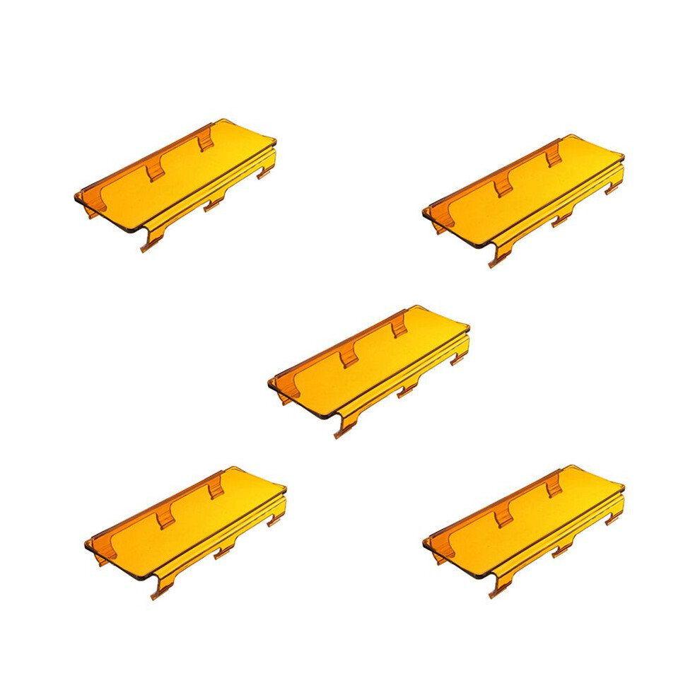 5Pcs 8 Inch Curved Led Work Bar Lens Cover Atv Utv Offroad 4Wd Light/Amber 6033897284660