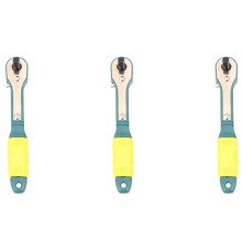 3X 1/4 Screwdriver Pole 6.35mm Inner Hexagon Ratchet Socket Wrench with Dual- Home Tool Accessory