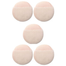 5X Frauen Kosmetik Beige Weiss Runde Gesicht Make- Gesicht Puderquast