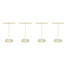 10X Earrings Display Stand Gold Earrings Display Rack T-Shape Earrings Showcase Golden Large