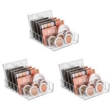 3X Makeup Organizer, Compact Makeup Palette Organize, 7 Sektioner Kosmetikförvaringslåda för Badrumsbänkskivor, Handfat