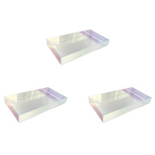3X Acrylique Transparent Plateau de Tasse D'Eau Tasse de Thé Plateau de Rangement de Bijoux Créatif Simple Couleur Dessert Plateau Décoratif