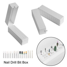 3X Nail Drill Bits Holder Dustproof Stand Display Container 30 Holes Manicure Tools Acrylic Case Manicure Tools