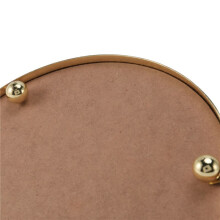 3X Golden Iron Jewelry Storage Tray Glass Mirror Makeup Manager Desktop Cosmetic Dessert Decorative Display Tray 17.5cm