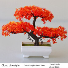 2Pcs Artificial Plant Bonsai Plastic Small Tree Pot Fake Plant Flower Potted Ornaments for Home Room Table,