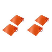 4PCS Silicone Rubber Heating Pad, 12V 30W Heating Baking Mats Electric Blanket Flexible Mat 200 Max (100X100mm)