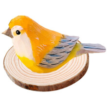 Ornements D'Oiseaux en Bois de Style Nordique, Sculpture à la Main en Bois, DéCoration Artistique D'Oiseau, Artisanat D'Animaux Miniatures, Cadeaux