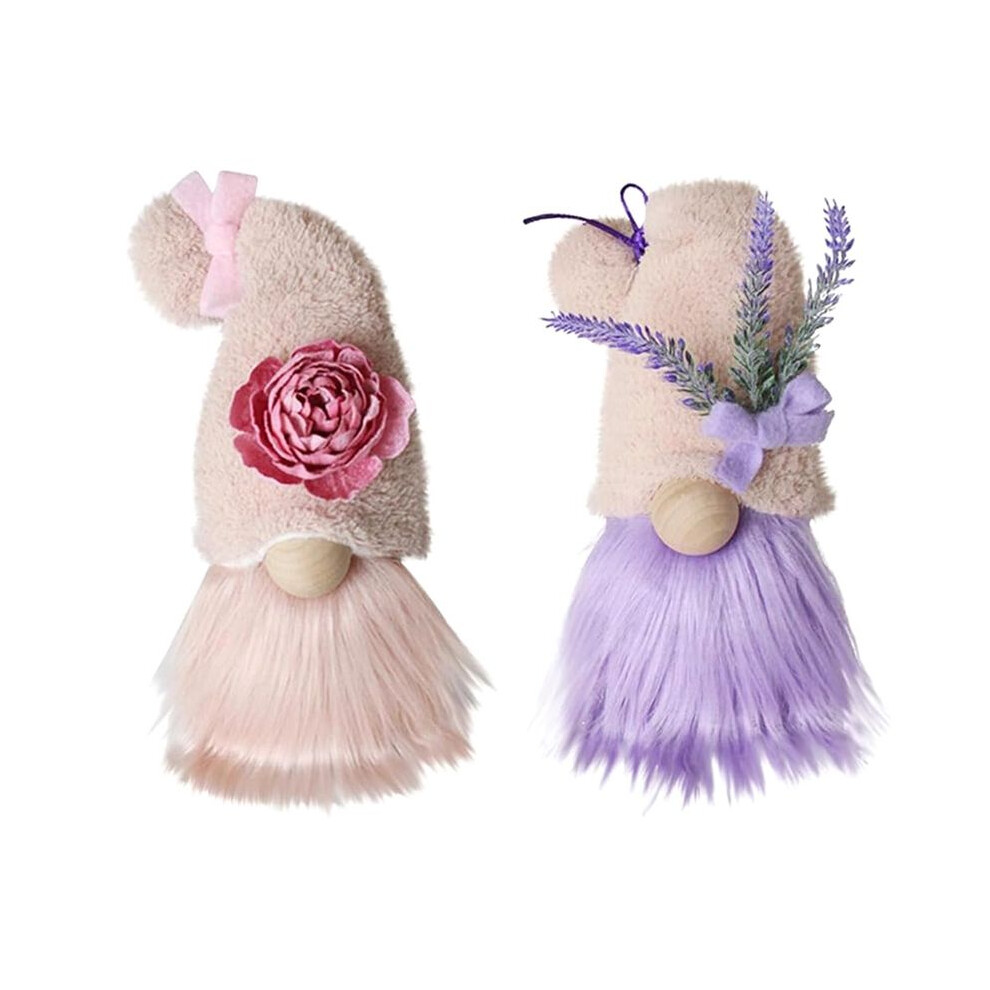 Semoic Lavender Gnomes Decorations For Home Spring Gnome Decor Handmade Plush Swedish Tomte Dwarf Farmhouse Decor