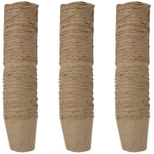 100Pcs Round Degradable Pulp Peat Flower Pot 8 x 8cm Plant Nursery Cup