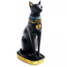 Resina Gatto Egiziano Bastet Figurine Anime Dea Egiziana Statua Scultura Home Bar Decorazione Desktop da Ufficio (Medio)