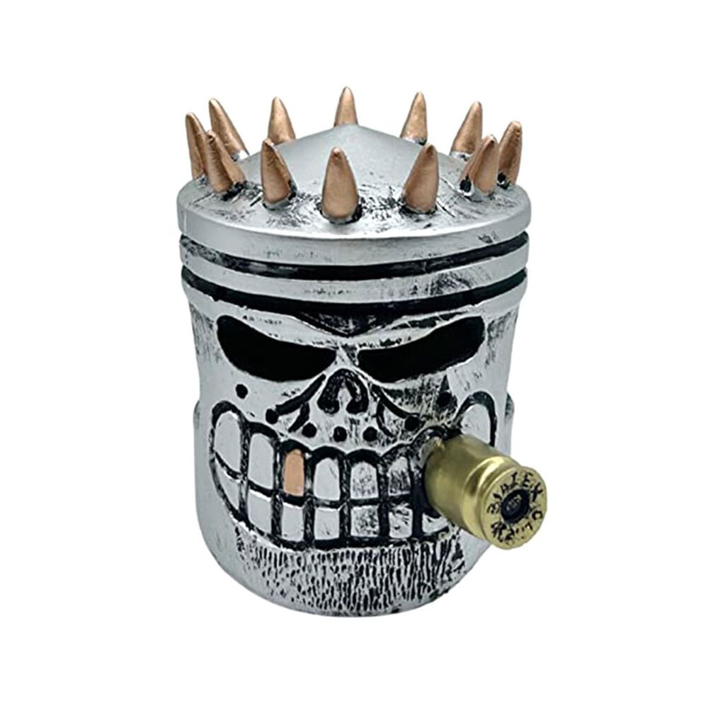 Carving Piston Skull Face Sculpture Resin Art Figurine Creatives Handmade Statue Artwork Home Decorations,10X8x8cm Wella Elements