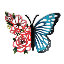 Metal Butterfly Wall Decor - Butterflies Indoor Art Hanging Sculpture for Home Bedroom Living Room Office