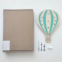 Hot Air Balloon Shaped Mute Wall Decorsative Clock Art Decors Wall Clock for Home Office (Without Battery),Grey