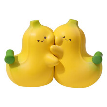 Banana Shaped Resin Book Ends 1 Pair Non-Skid Bookend Decorative Book Stoppers Holders Book Shelf for Home Desk Office