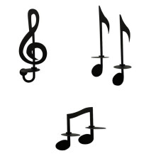 Portacandele A D Montato A Parete, Forma Chiave di Nota Musicale In Metallo Fatto A Mano Creativo, Espositore per Luci da Tè, Decorazioni per la Casa
