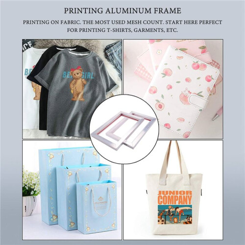 2Pcs A4 Screen Printing Aluminum Frame Stretched 120T Silk Screen Polyester Screen for Printed Circuit Board