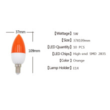 E14 LED-Farbkerzenspitze Birne, Farbe Kerzenlicht, rot