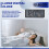 Square Wall Clock Series, 13.8inch Large Digital Jumbo Alarm Clock, LCD Display, Multi-Functional Upscale Office Decor Desk Black 7