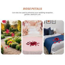 3000 Pcs Red Flower Artificial Rose Petals for Wedding Aisle, Party Favor & Table, Vase, Home Decoration