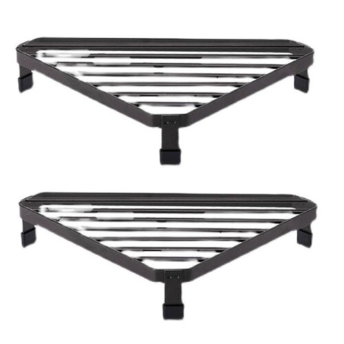 Furnace Angle Frame Wrought Iron Triangular Iron Frame Shelf Pot Rack Anti-Scalding Corner Table Black 1