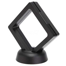 Espositore per Monete - Set di 20 Espositori 3D con Cornice Galleggiante con Supporti per Monete Challenge, Medaglioni AA, Gioielli, Nero, 2,75 X 2,75