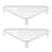Furnace Angle Frame Wrought Iron Triangular Iron Frame Shelf Pot Rack Anti-Scalding Corner Table White
