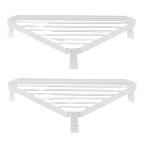 Furnace Angle Frame Wrought Iron Triangular Iron Frame Shelf Pot Rack Anti-Scalding Corner Table White