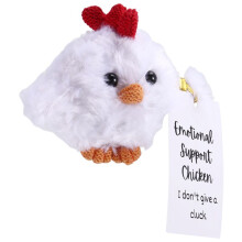 Gehäkelte Hühner-Spielzeugfigur, Süße Gehäkelte Positive Tierpuppe, Weiches Strickspielzeug, Ermutigungsgeschenk