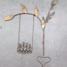 Farmhouse Wall Decor Rustic Iron Art Wall Hanging Decoration Rooted in Love Swing Sculpture Valentines Day Decor A