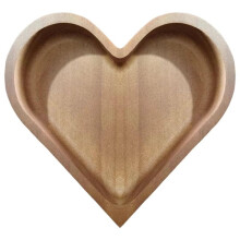Hartvormige Houten Kom, Decoratieve Fruitschaal, Stapelbaar Snack-Dessertbord