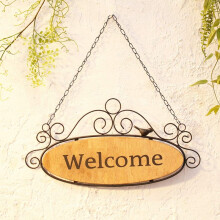 Welkom Deurborden Decoratief Houten Hangbord Thuis Plaquette Tuin Bar Café Winkel Winkel Voordeur Muur Hangende Decoratie