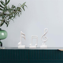 3 Pièces Décor de Note de Musique, Cadeaux Figurine Musicale Sculpture de Statue Moderne, Pièce Maîtresse de Table Artisanat Arts de la Maison, Or