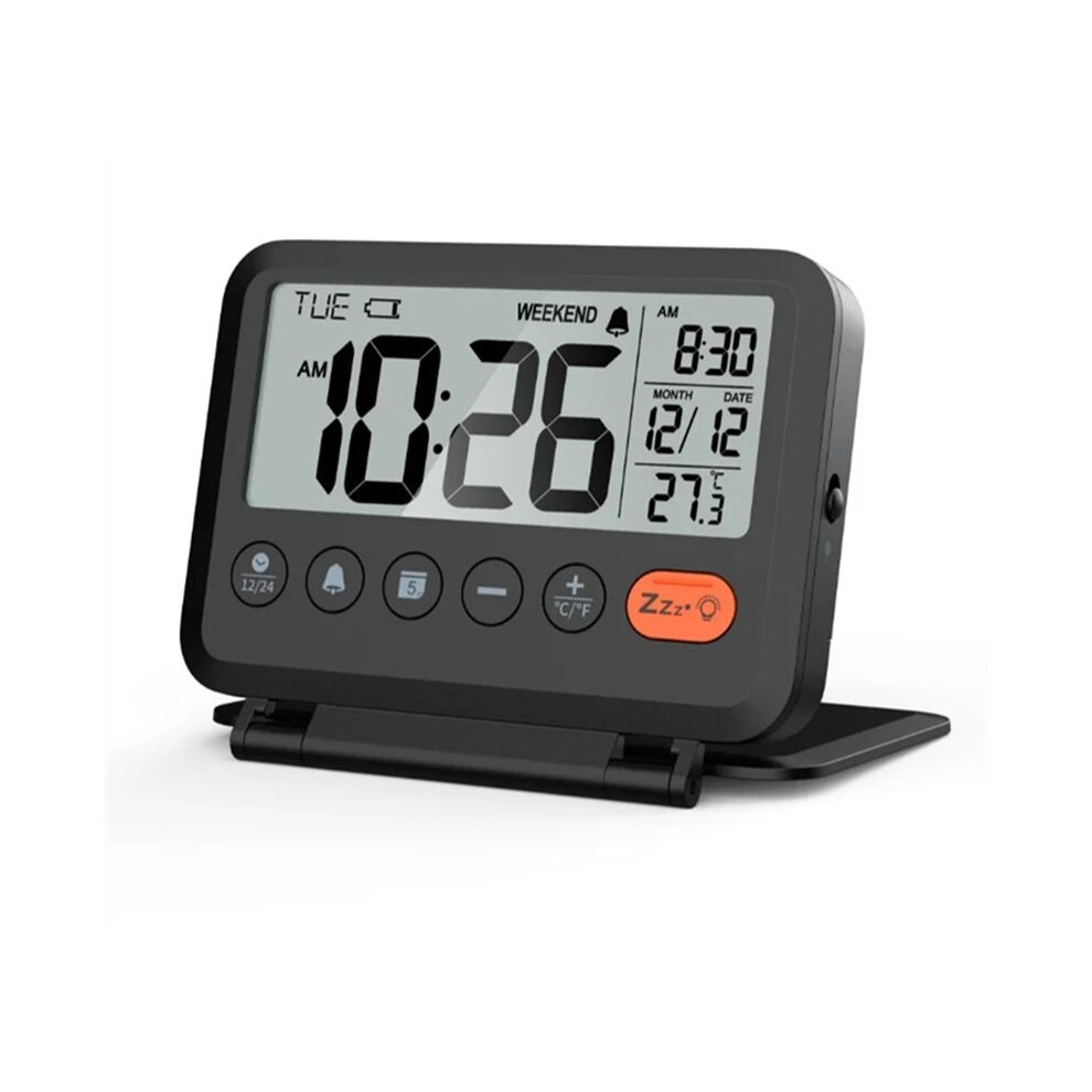 Fashion Fold Travel Alarm Clock With Calendar Home Digital Lcd Home Desk Clock Alarm Clock Portable Desktop Clock 4712848776929