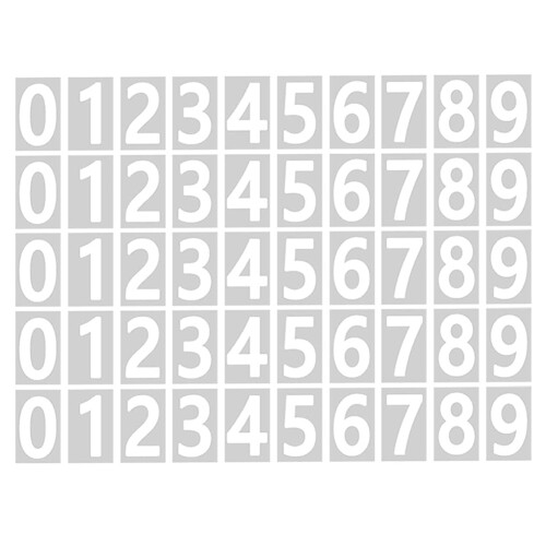 NúMeros de Caixa Postal para Fora, 10 Conjuntos de 0-9 Adesivos NuméRicos Refletivos com Guia Adesiva para FáCil SeparaçãO Do Verso (2 Polegadas) 1