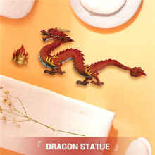 Statue de Dragon Statue de Dragon Chinois 2024 Nouvel An Du Dragon Cadeau Animaux Figure Sculpture Du Zodiaque Chanceux Chinois,D