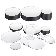 40 PCS Size Round Mirror Small Round Mirror Adhesive Mirror Round Mirror Tiles for Crafts(3Inch,4 Inch,5Inch)