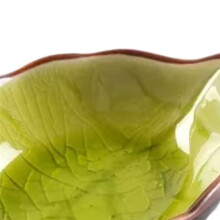 Ceramic Leaf-Shaped Seasoning Dish, Ice Crack Glaze, Small Soy Sauce Vinegar Bowl, Kitchen Accessory B