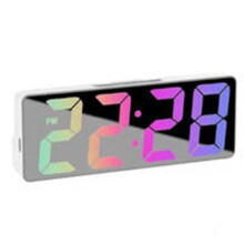 LED Alarm Clock with Customizable Display Options 12/24 Hour Formats & Automatic Brightness Control At Night White