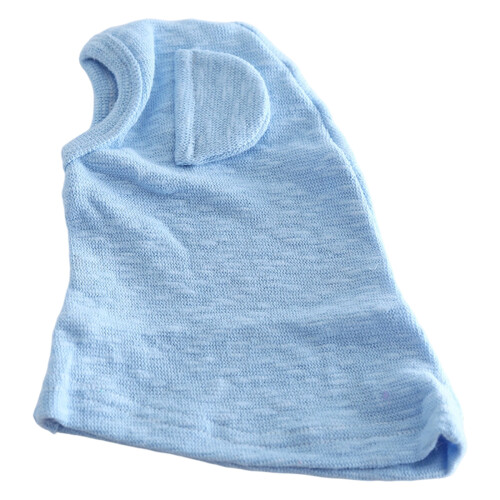Pet Knitted Hat Unique Ear Elegant Neck Warmer for-Light Blue L