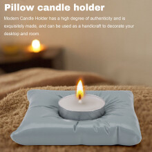 Candle Holder Pillow Shape Resin Candle Holders Stand Candles Stand Decoration Jewelry Storage Tray Gray