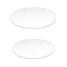 2PCS Transparent 3mm Thick Mirror Acrylic Round Disc, 70mm & 60mm