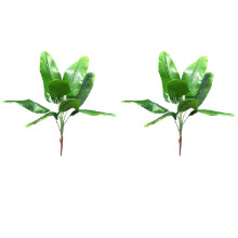 2X Piante Tropicali Foglie Tropicali Banano Faux Foglia di Palma di Piante Foglie Finte Coperta Esterno Giardino Decorazioni per Matrimoni
