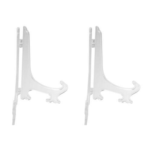 2X Support de cadre de photo transparent de 7 pouces de soins pliants