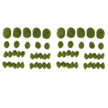 60PCS 3 Dimensioni Artificiali Moss Rocks Decorative, Palle di Muschio Verde, per Giardini e Crafting Floreali