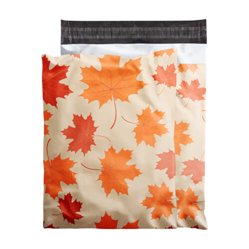 Pack of 100 Protective Shipping Pouches Tear-Proof- maple leafs