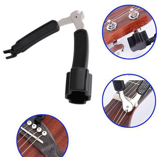 Guitar String Stretcher,Hexagon Metal Wrench Multifunctional Guitar String Winder Guitar Adjustment Tool Set 2