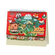 2026 Capibara thema bureaukalender Twin Wire Binding Kalender-B